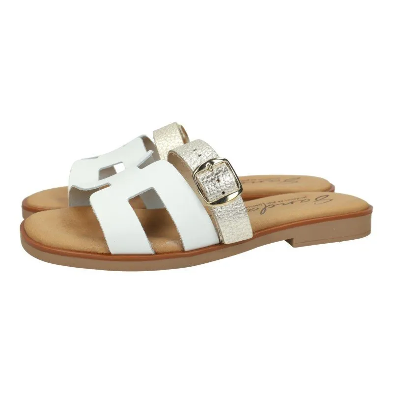 23005 Sandalias planas color BLANCO