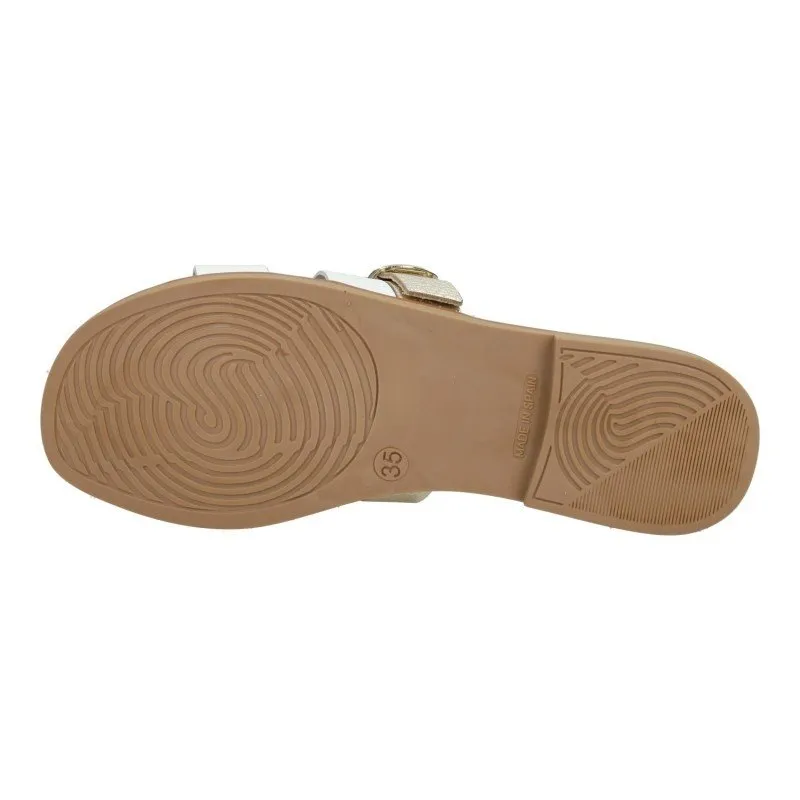 23005 Sandalias planas color BLANCO
