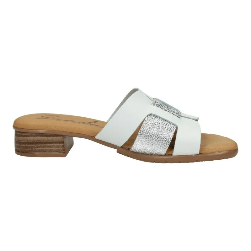 23075 Sandalias de tacón color BLANCO