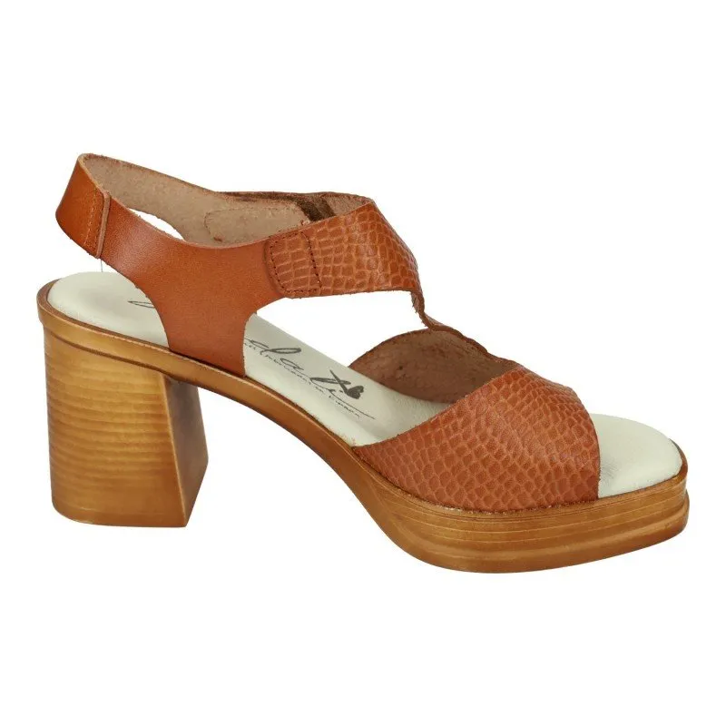 528 Sandalias Pitón color CUERO
