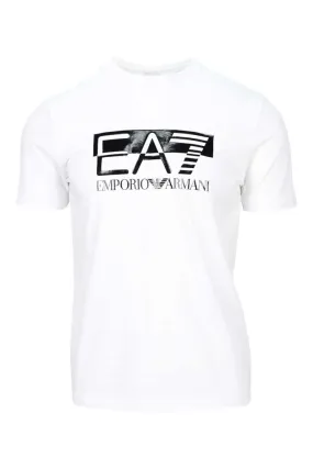Camiseta blanca con maxilogo mix lux identity negro