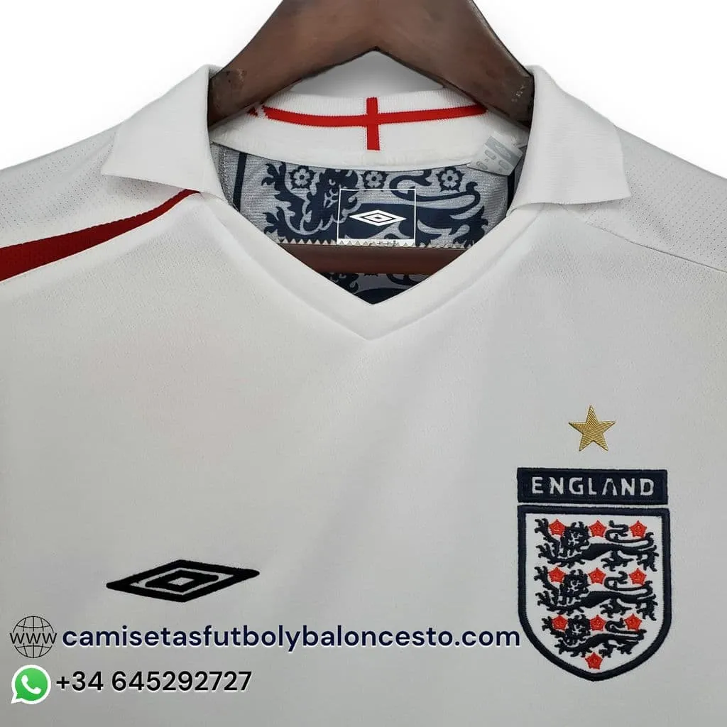 Camiseta Inglaterra 2006 Local Manga Larga