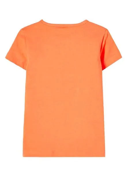 Camiseta Name It Daruna Naranja Para Niña