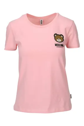 Camiseta rosa con logo parche oso underbear