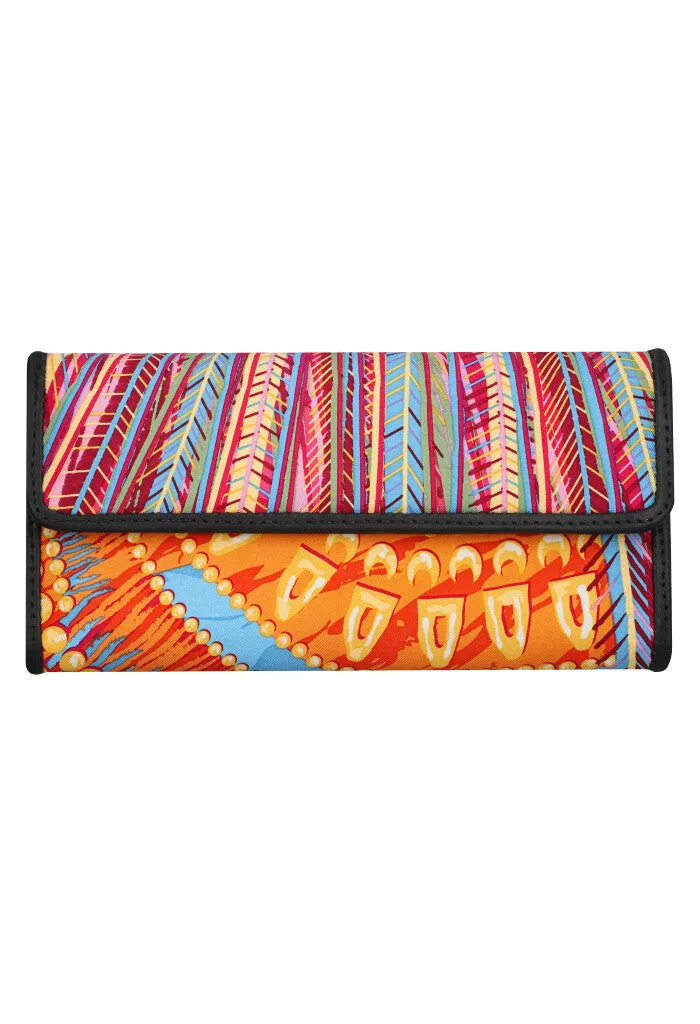 Cartera Bolsillo Arte Plumaria Fucsia
