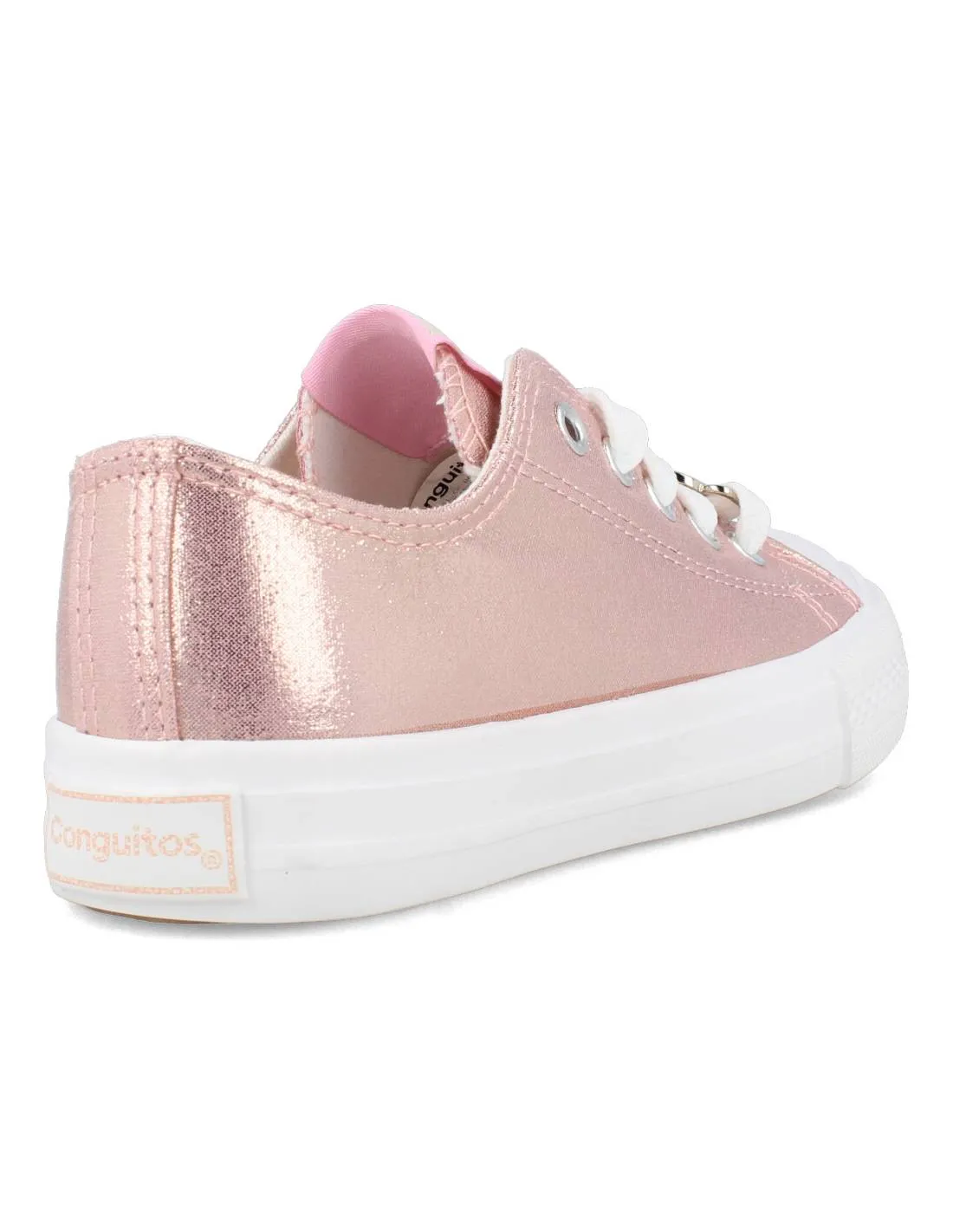 Conguitos - Sneaker Unisex Lona rosa metalizado