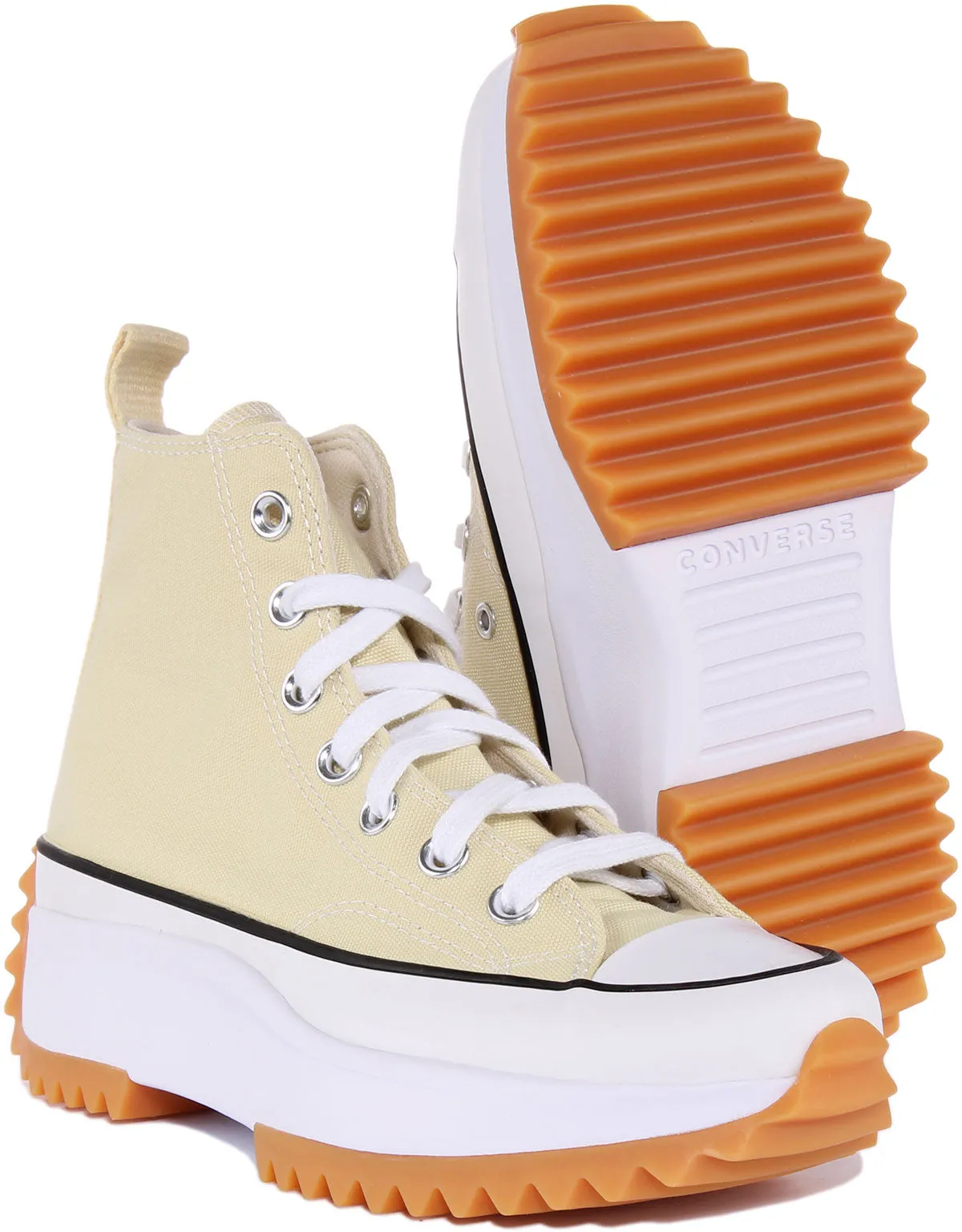 Converse Run Star Hike Hi Zapatillas de lona con cordones para en amarillo