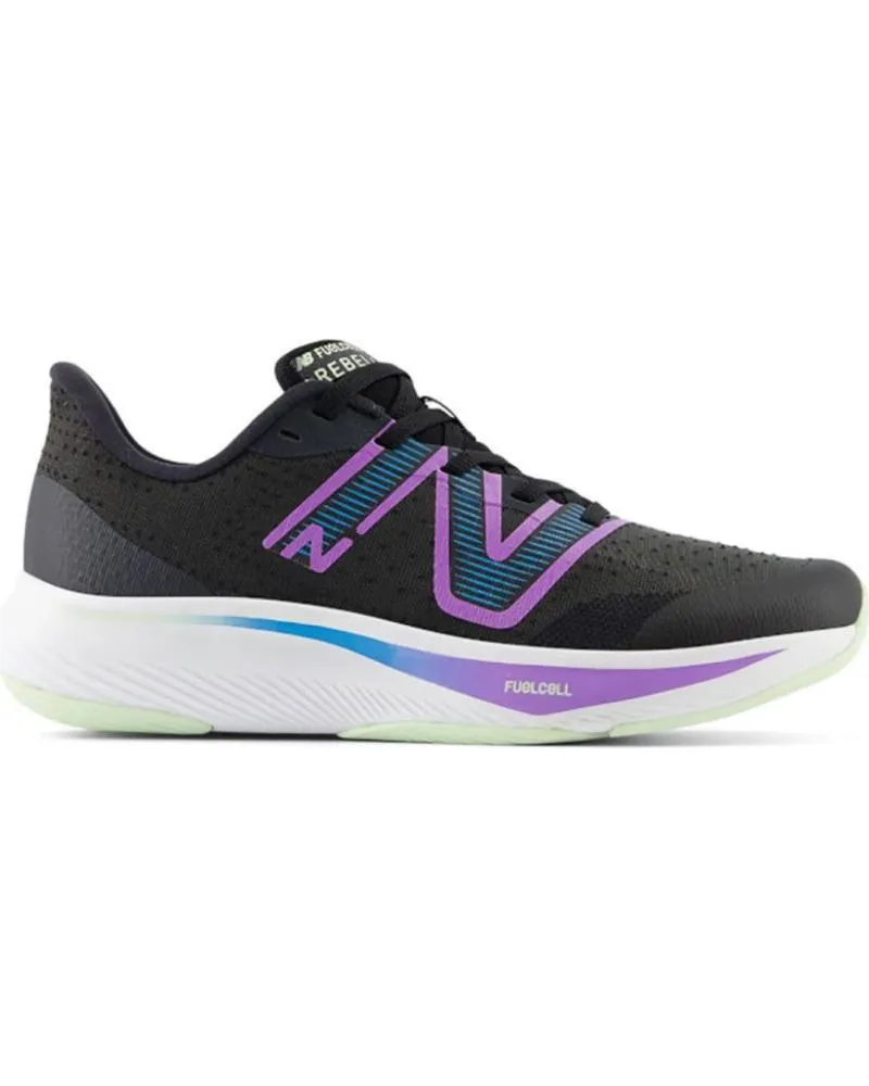 Deportivas NEW BALANCE  de Mujer y Niña FUELCELL REBEL V3 JR NEGRO-LAVANDA 3 - 36  LK