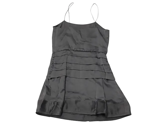 Derek Lam 10 MINIVESTIDO CROSBY CAMI FLYON Negro 
