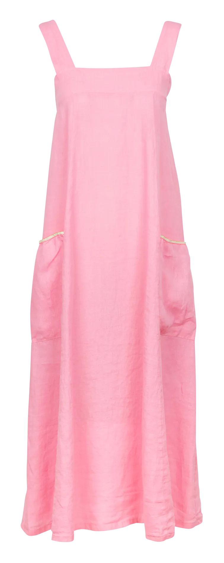 DR BLOOM LEMONADE - Vestido midi recto de lino en rosa