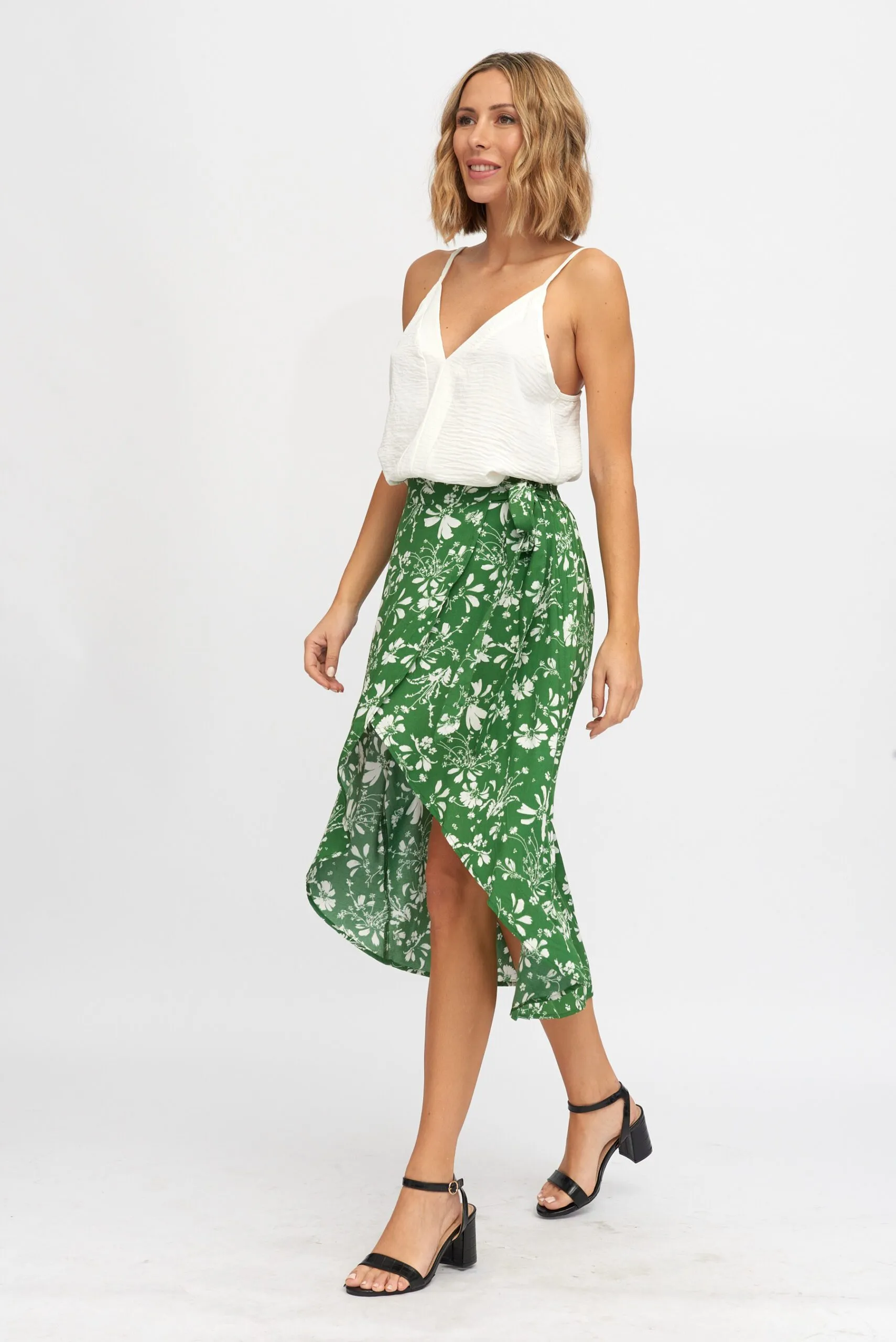 FALDA ESTAMPADA VERDE