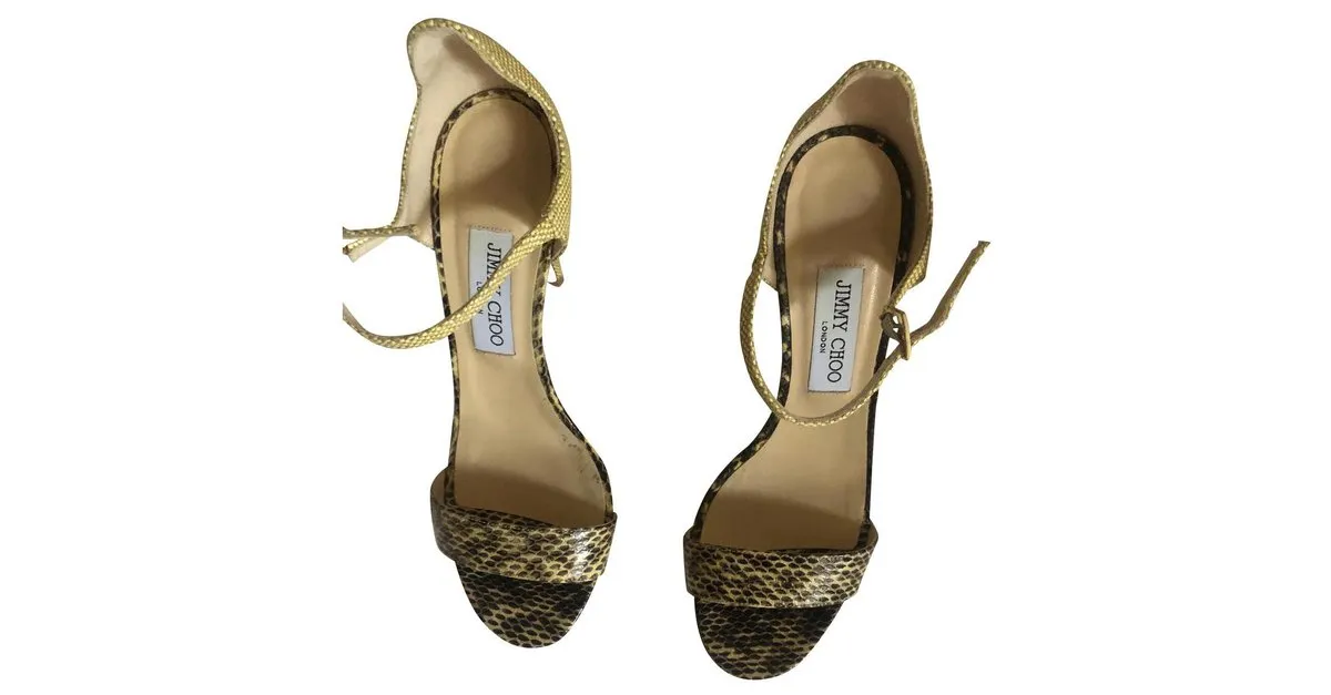 Jimmy Choo Sandalias Beige Caqui 