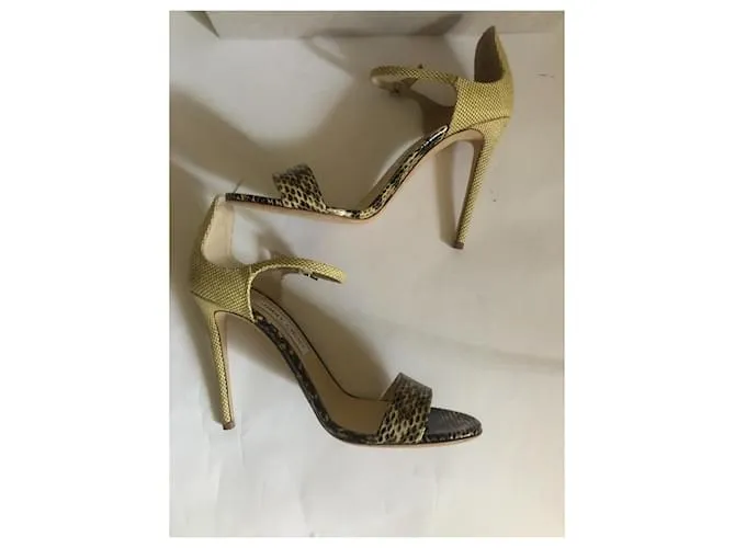 Jimmy Choo Sandalias Beige Caqui 