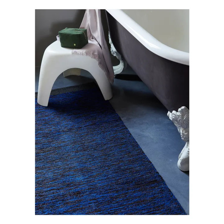La cerise sur le gâteau Alfombra mate de algodón reciclado | Azul