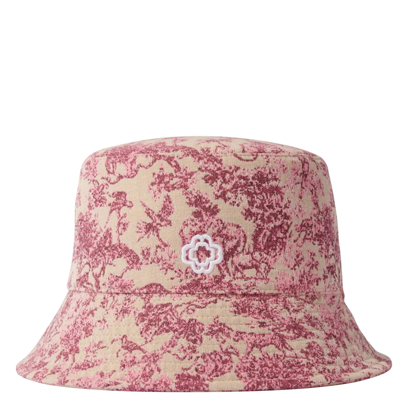 MAJE Bob estampado de mezcla de algodón en rosa