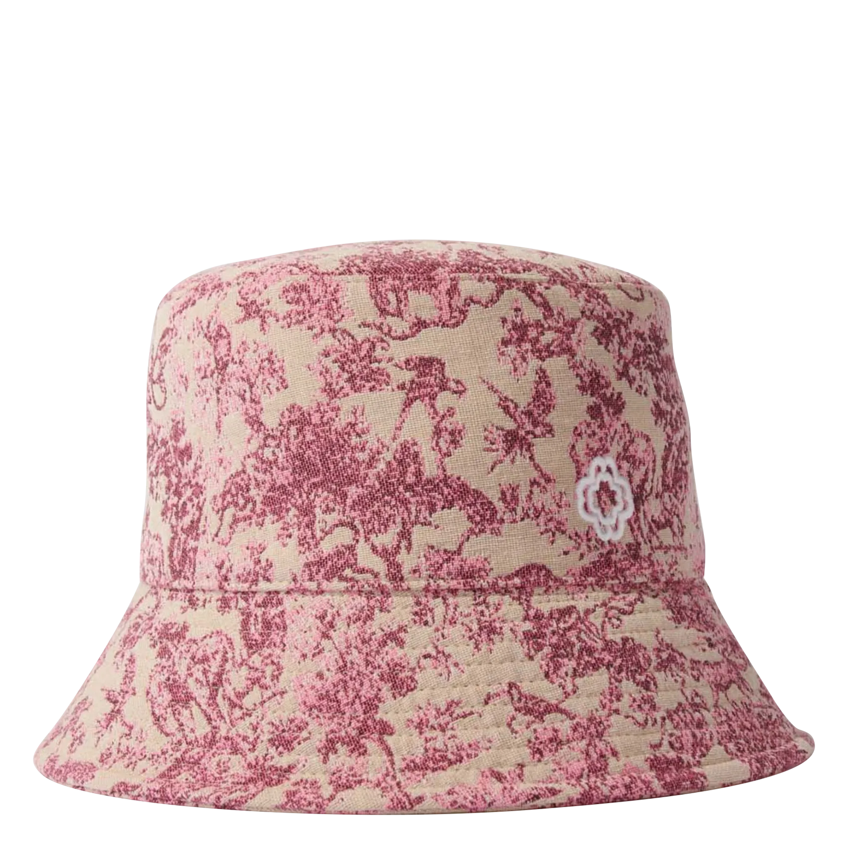 MAJE Bob estampado de mezcla de algodón en rosa