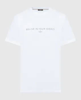 Peserico White t-shirt with a print