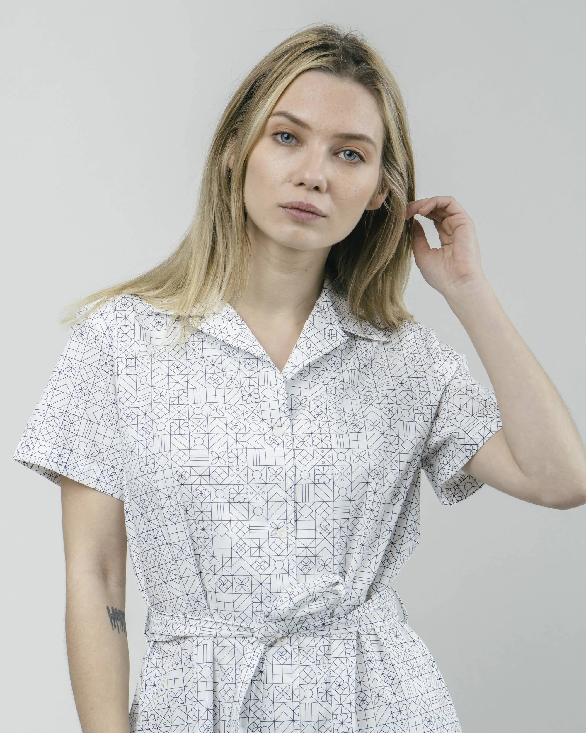 Portuguese Tiles Shirt Dress