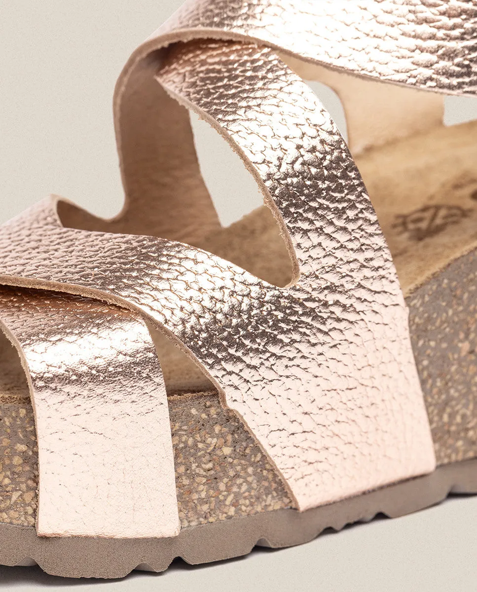 Sandalia cuña Bari 303 rosa