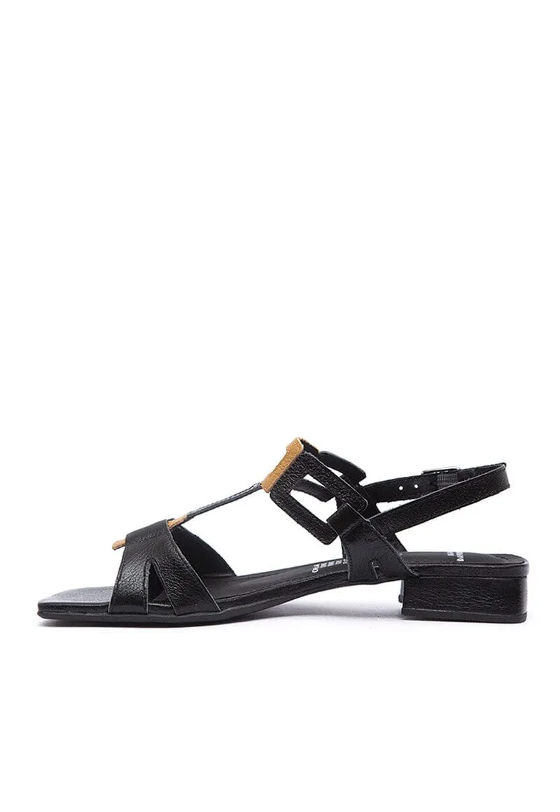 Sandalia Mujer / Bora Negro Camel