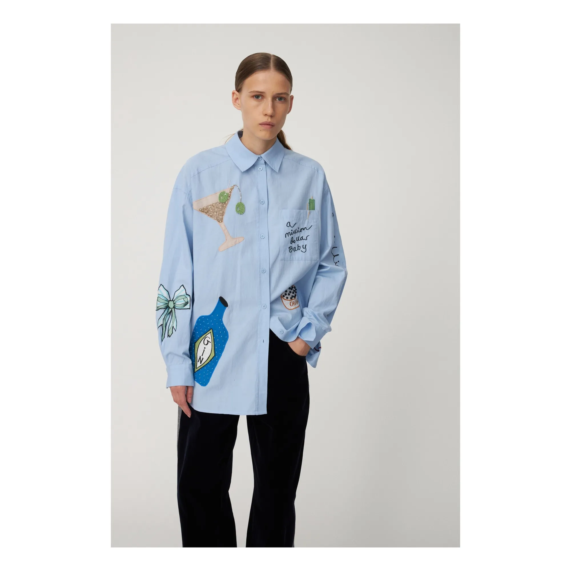 Stella Nova Camisa Pearl | Azul