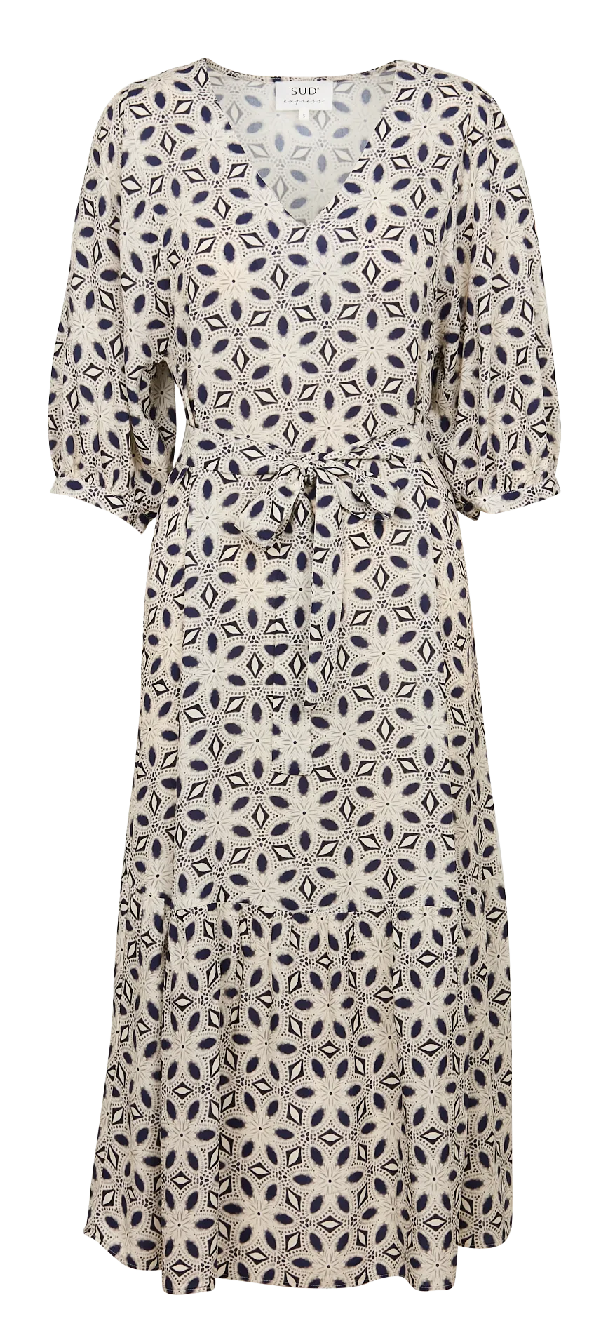 SUD EXPRESS RAGADIR - Vestido largo estampado en azul