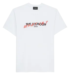 THE KOOPLES Camiseta regular fit serigrafiada de algodón con cuello redondo en blanco