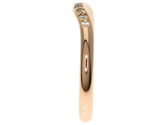 Tiffany & Co Anillo de diamante en oro rosa de 18K Tiffany con banda curva 