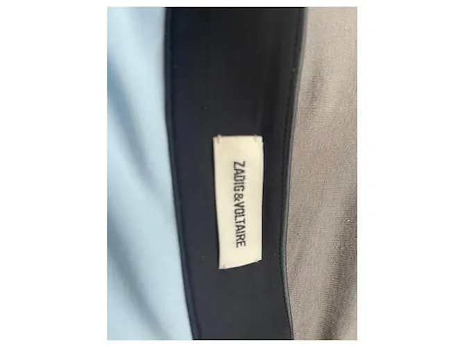 Zadig & Voltaire Minifalda Jim Velours Devore Azul 